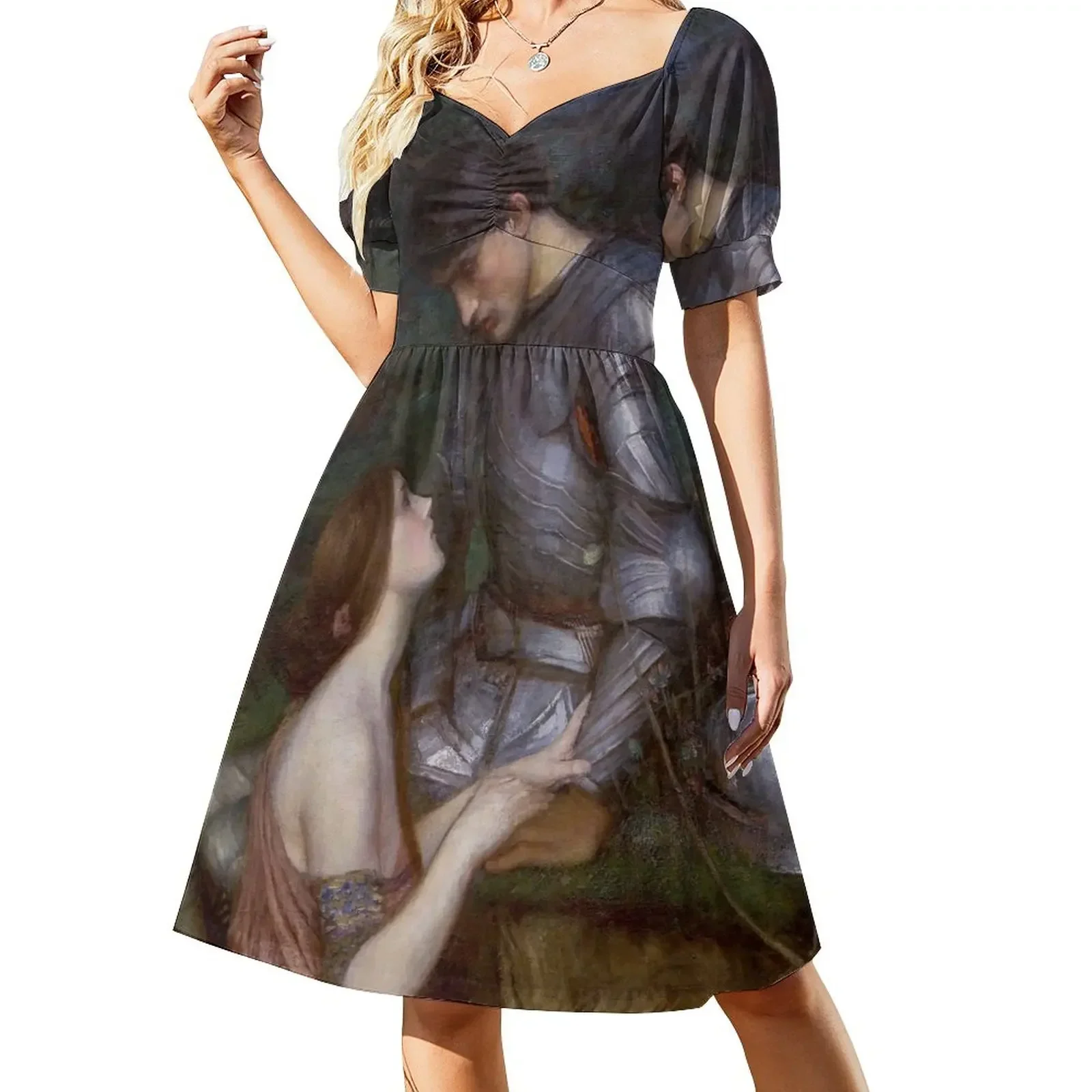 thumbnail image 1 of Lamia - John William Waterhouse Vestido de manga corta vestido de noche de lujo mujer para vestido de novia, 1 of 7
