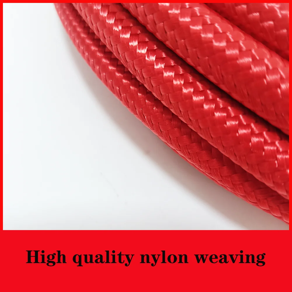 Fuel Hose Red Fuel Hose Oil Gas Line1M AN4-AN20 Nylon/Stainless Steel Braided Fuel Supply System Accessories