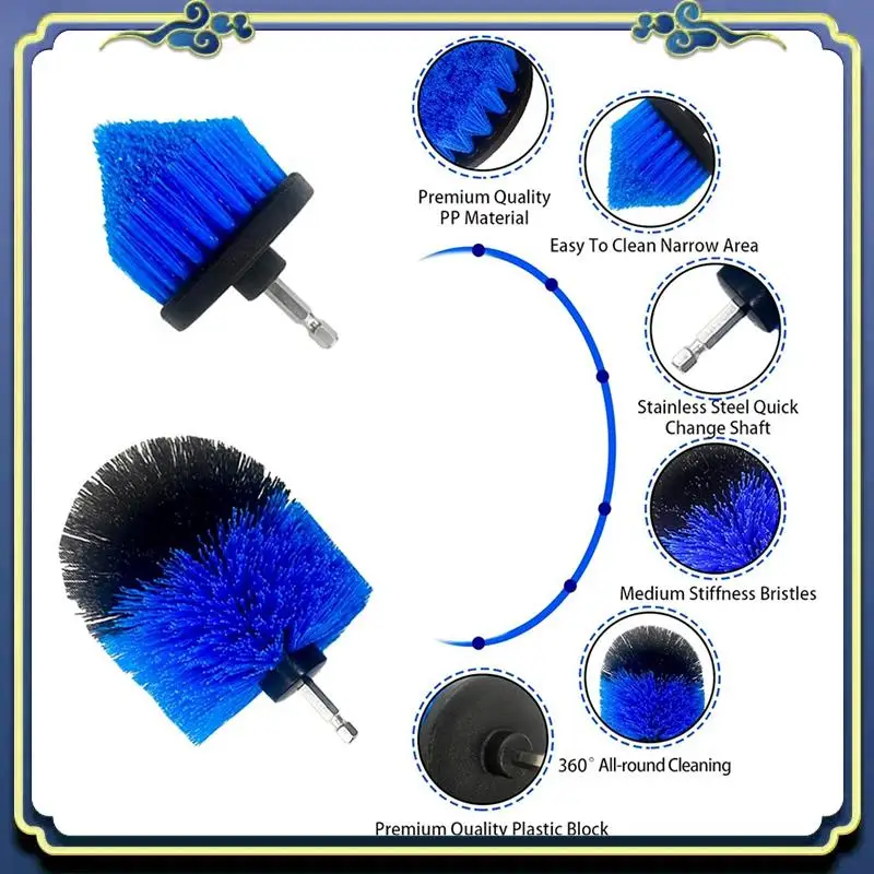 Drill Brush Attachment Set Replacement Accessories 27-Piece Electric Scrubber Cleaning Kit For Tub, Extension Attachment 2