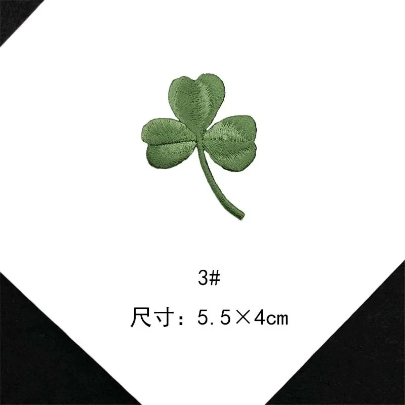 Patch Thermocollant En Tissu Vert Avec Feuilles, Broderie De Fleurs Porte-Bonheur Everver, Fer Sur Patchs, Bricolage, Autocollants De Réparation De Vêtements, 6 Pièces