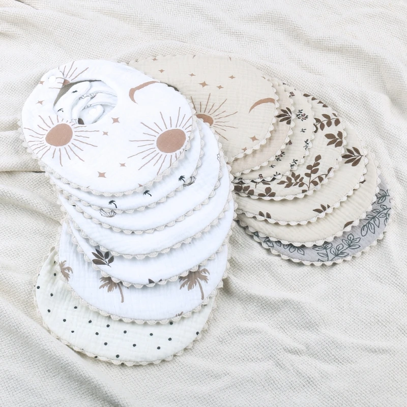 

Baby Bibs Infant Newborn Burp Cloths Bandana Scarf Kids Feeding Saliva Towel