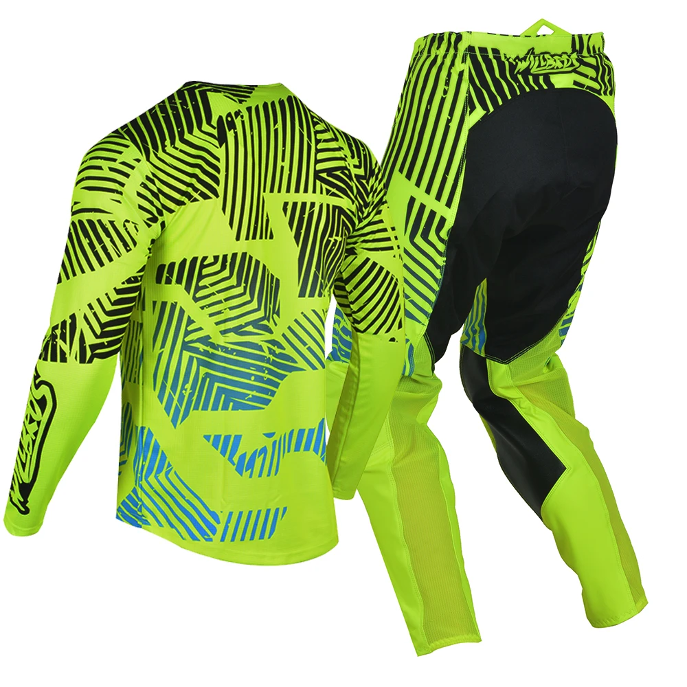 Motocross Jersey Pant Combo MX Gear Set Men Willbros Dirt Bike Suit Enduro Offroad Riding BMX Pantalones  ̽