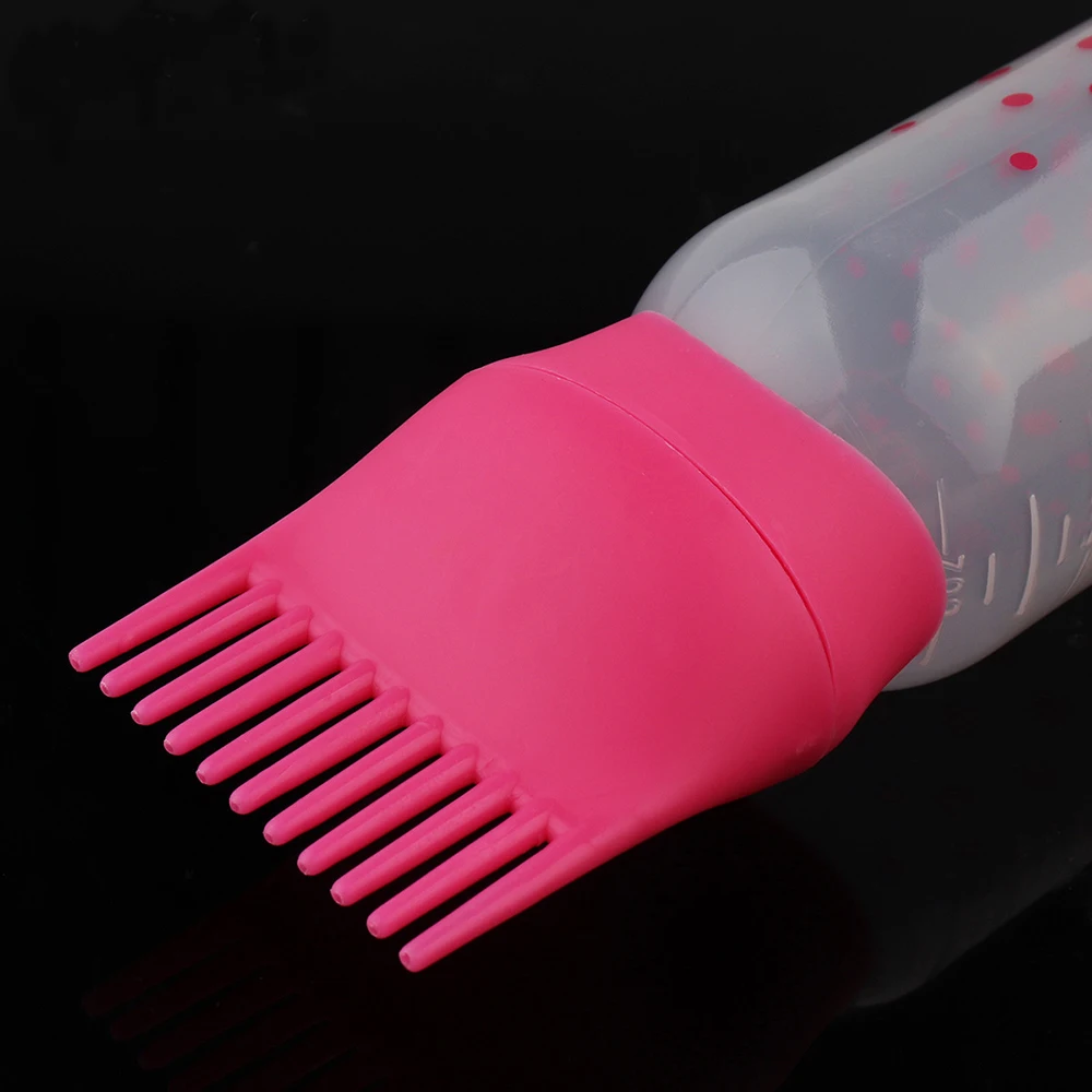 Plastic Shampoo Bottle Oil Comb Dispensing Applicator Bottles 3 Colors Big Capacity Salon Hair Coloring Hair Styling Accessories hair oil applicator bottle hair dye applicator bottle hair dyeing bottle hair dye bottle cosmetic plastic bottle
