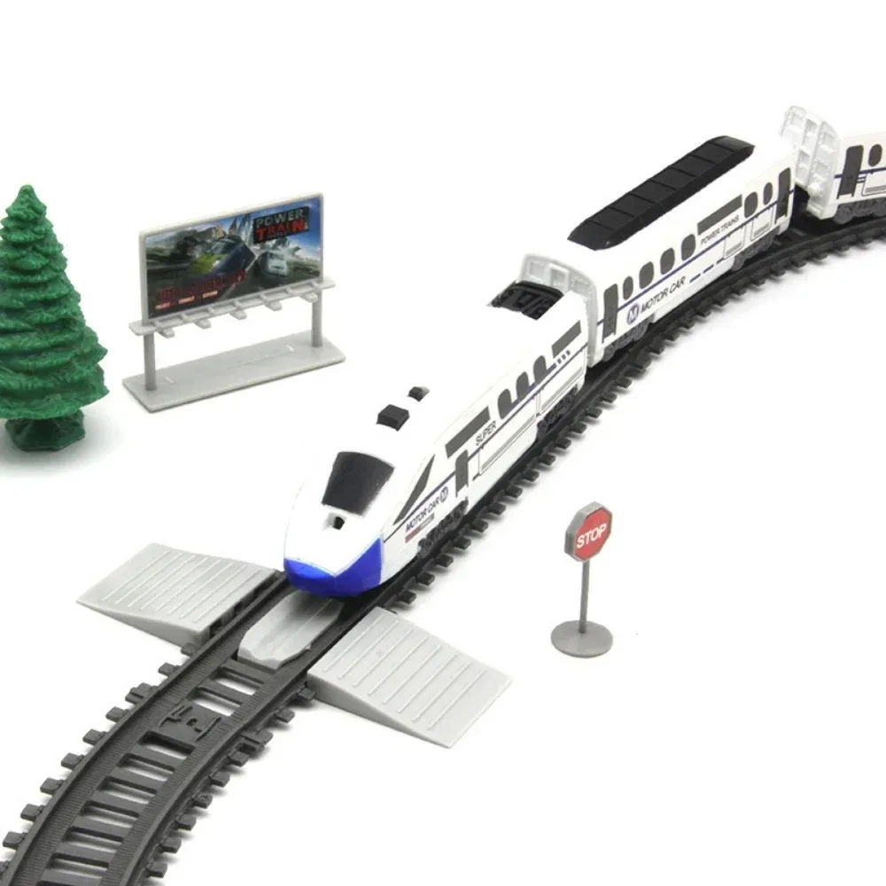 Electric High Speed Train Model Railway Track Rail Toy Car Assemble DIY Set Children Toy Boy