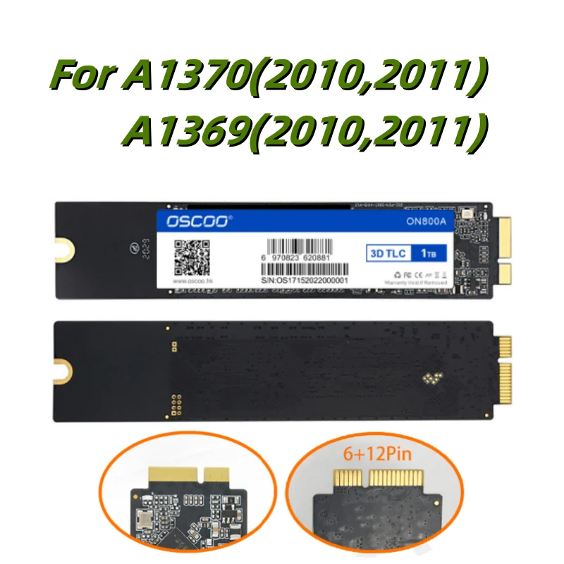 Oscoo Ssd Interno 1Tb Per Macbook Air 2010 2011 A1369 A1370 Disco Rigido 256Gb 512Gb 1Tb Di Capacità Aggiornamento Ssd