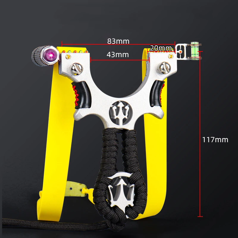 Laser Aiming Metal Slingshot for New Player Professional Slingshot Powerful Alloy Bow Shooting Outdoor Hunting Sling Shot steel slingshot
