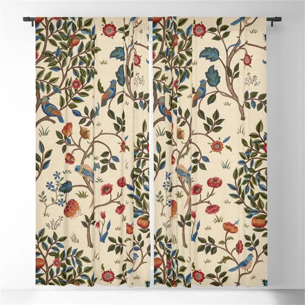 

Uzbekistan Suzani Nim Print Sunshade Curtains 3D Print Window Curtains for Bedroom Living Room Decor Window 2 Panels
