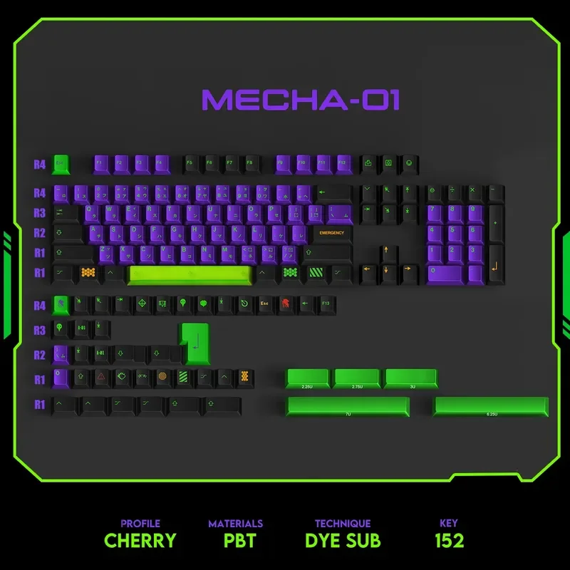 Ÿź ̼ EVA-01 Űĸ, PC    Ʈ, 171 Ű ,    Űĸ