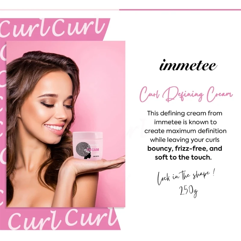 Hair Conditioner Enhancer Hair Elastin Perfect Cream Care Hairstyle Curly Styling Control IMMETEE