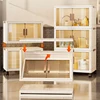 Large Double Door Kitchen Cabinets Folding Storage Box Home Living Room Toy Storage Cabinets Multi-layer Kitchen Storage Box GM 4