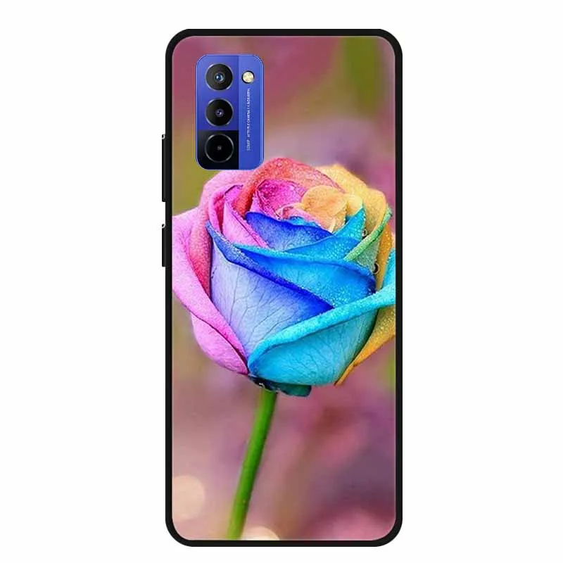 Shockproof Black Silicone Phone Case with Bumper Protection - Soft Back Cover 6.75