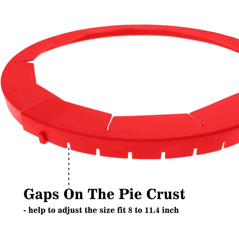 Adjustable Pie Crust Shield Reusable Silicone Pie Protectors Bake Crust Protector Cover Pizza Baking Kitchen Tools pie molds