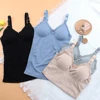Women Breastfeeding Nursing Underwear Long Camisoles Plus Size Tank Tops Front Closure Comfortable Maternity Nursing Tank Tops 4