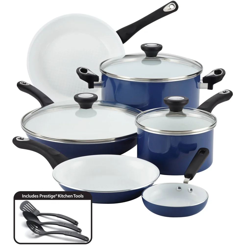 Cook N Home Pots and Pans Set Nonstick, 10 Piece Ceramic Kitchen Cookware  Sets, Nonstick Cooking Set with Saucepans, Frying Pans, Dutch Oven Pot with  Lids, Turquoise 