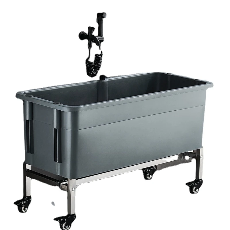 

TLL High Leg Mop Sink Mop Basin Stainless Steel Household Mop Pool