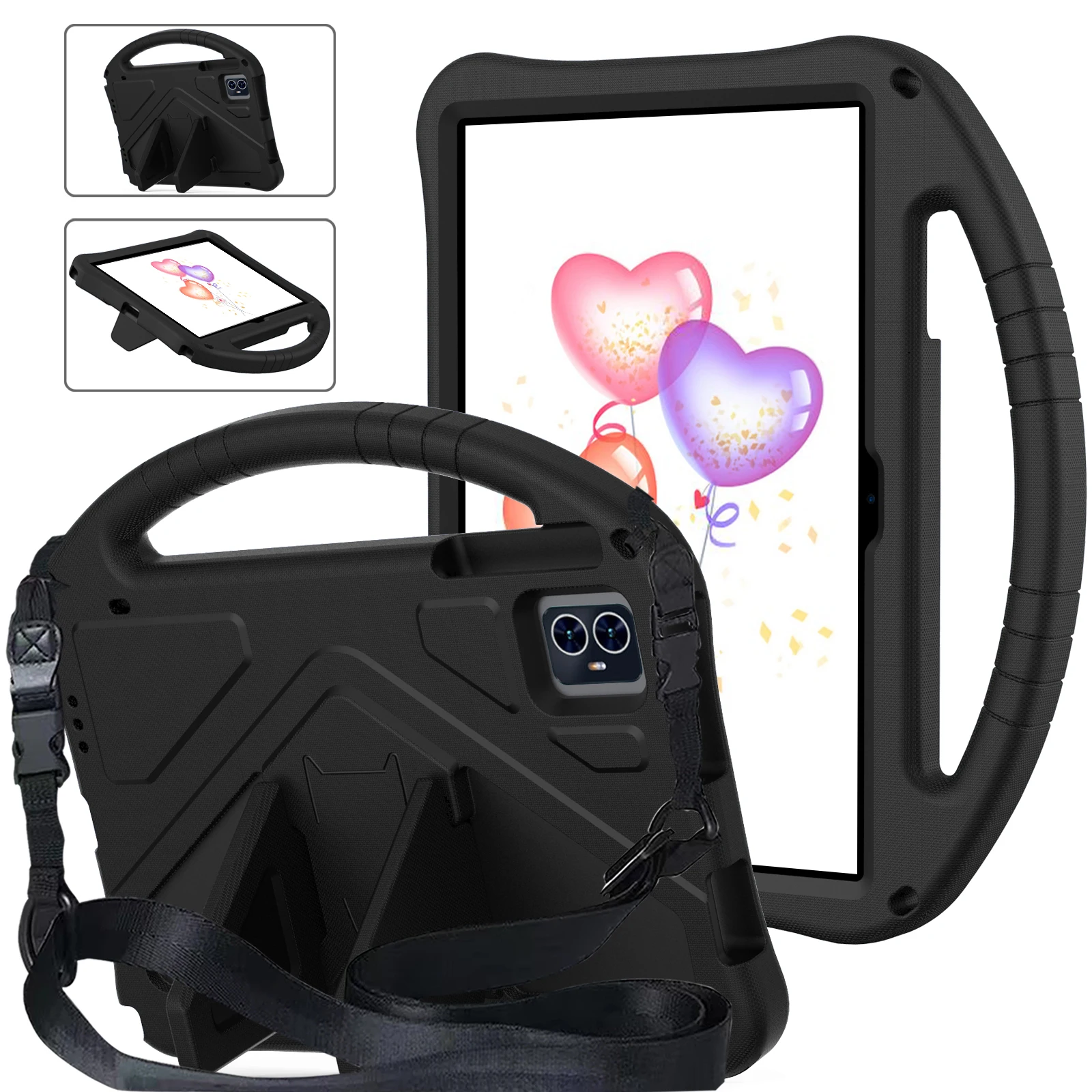 Kids Safety Shockproof EVA Foam Tablet Case with Rear Kickstand - Portable Cover