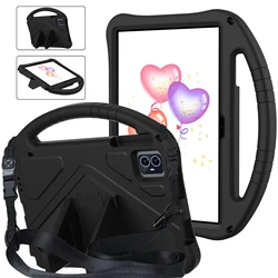 Kids Safety Shockproof EVA Foam Tablet Case with Rear Kickstand - Portable Cover for Acer Iconia Tab M10 (Case and Strap - BK)