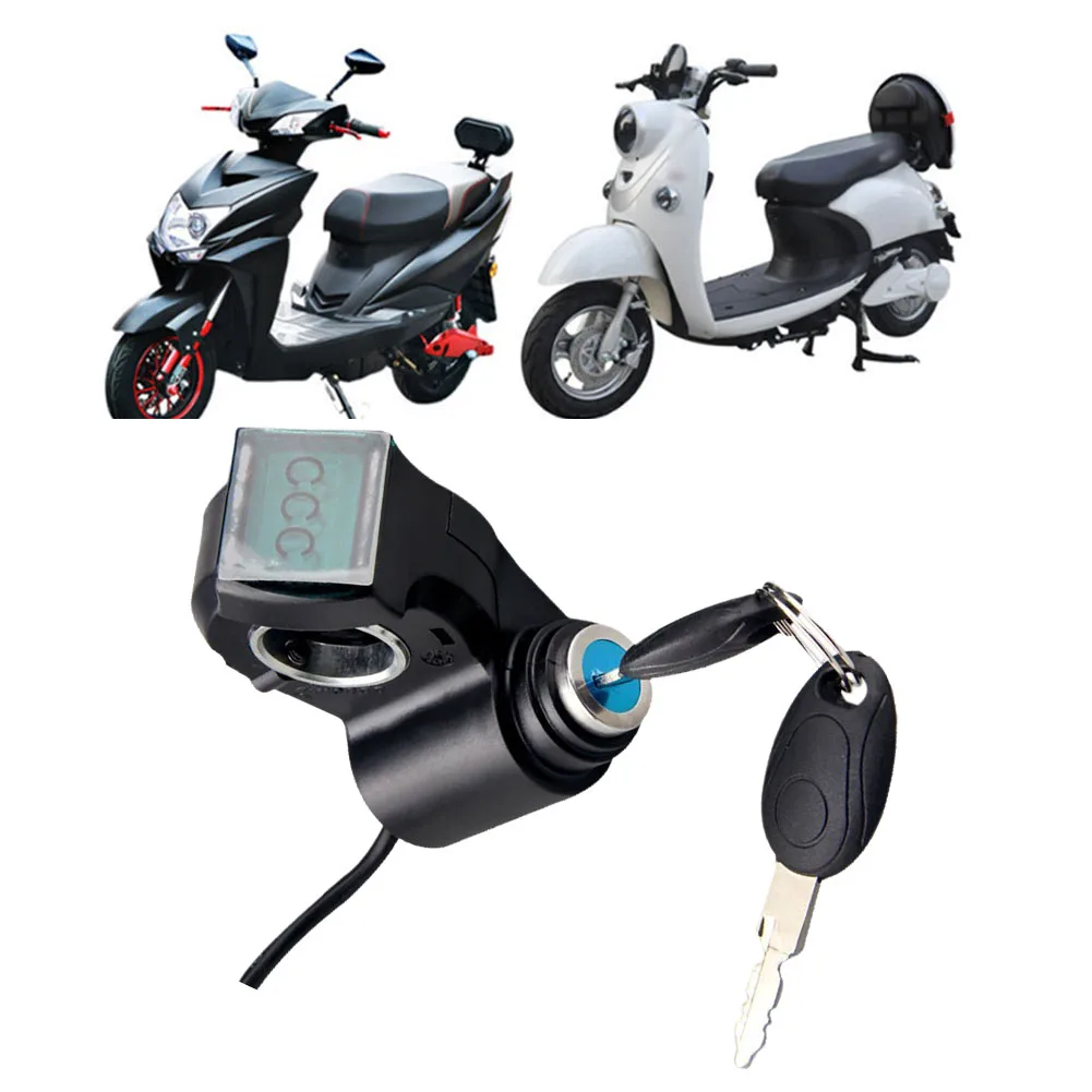 Acceleratore a pollice per E-Bike con blocco a chiave e display livello batteria 24V-72V, impugnatura per scooter elettrico, acceleratore a manopola da 7/8 pollici per manubrio - immagine 6