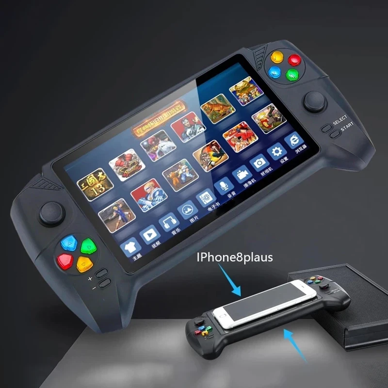 7 inch Retro handheld game console many emulators 16G 3000 games double Joystick for GBA NES retro game console