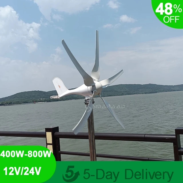 Moinho de vento pequeno para gerador de turbina eólica doméstico adequado  para lâmpadas de rua, controle de vento de 600 W sem necessidade de barco