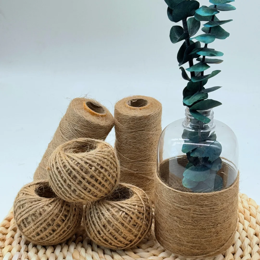 2mm Jute Rope 100m H2O-Resistant Twisted Twine, 8kg Capacity Craft Cord for Wedding Chair Decor, Pet Scratching Post Repair