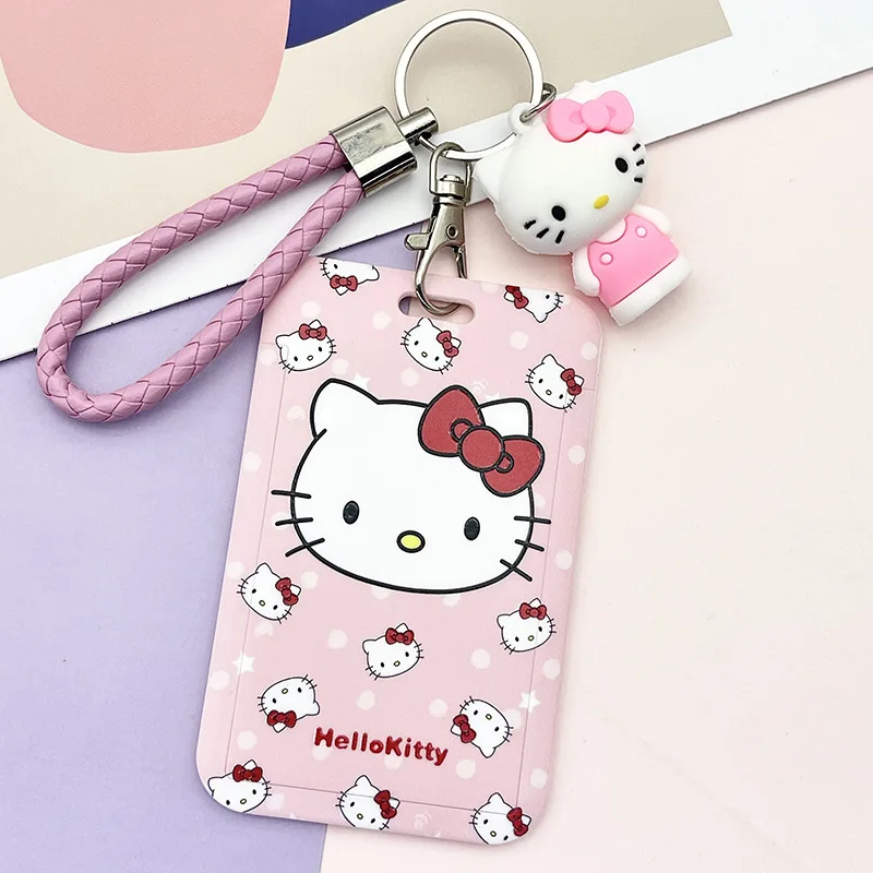 Kawaii Cartoon Kuromi Anime Keychain Pendant Cute Hello Kitty Cinnamoroll My Melody Card Holder Lanyard Card Holders Girl Gifts card holder credit card holder photo card holder desk card holder postcard holder acrylic sign holder