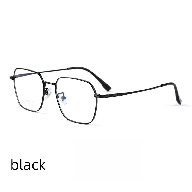 

52mm Fashion Glasses Women's Comfortable Vintage Polygon Pure Titanium Eyewear Prescription Eyeglasses Frame For Men T840T