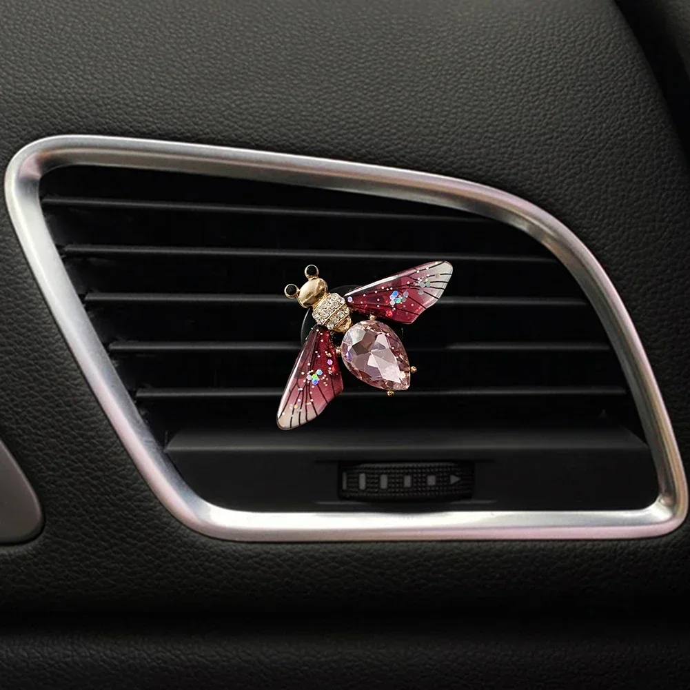 Dragonfly Rhinestone Car Air Freshener Clip