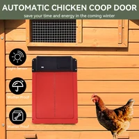 Automatic Chicken Coop Door Opener Battery Powered Light Sense Control Waterproof Pet Flap Accessories Upgrade ABS House Gate 1