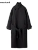Mauroicardi Autumn Winter Oversized Long Thick Soft Warm Black Wool Blends Coat Men Luxury Designer Clothes Woolen Overcoat 2024 6