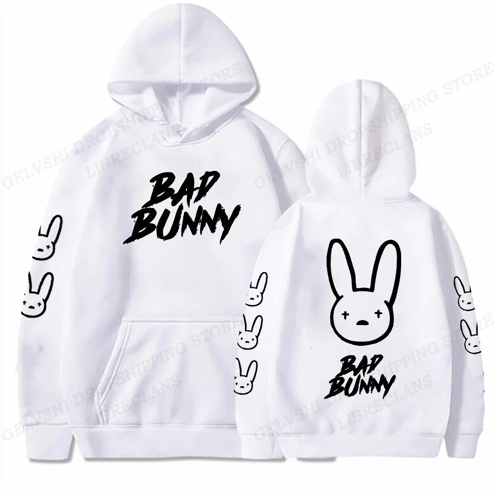 thumbnail image 1 of Sudadera con capucha de rapero Bad Bunny para hombre y mujer, jersey con estampado de conejo, ropa de calle de Hip Hop, chándal Unisex, 1 of 5