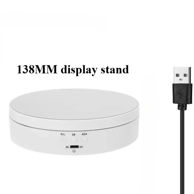 회전 디스플레이 스탠드 사진 제품 및 전시용 USB 전원 코드가 있는 360도 전동 회전 턴테이블