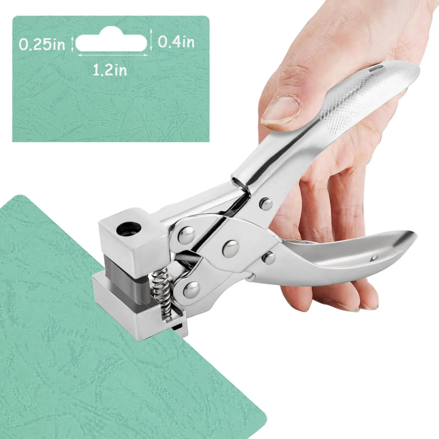 Single Hole Punch, Heavy Duty Hole Puncher for Crafts Tags Paper ID Cards  PVC Cardboard (1/4 Inch Hole)