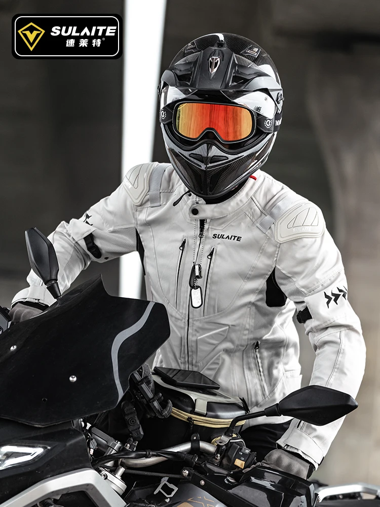 Mens Motorcycle Jacket SULAITE Mesh Biker Jackets Men-Dual Sport Motorbike Armor-Motorcycle Gear with CE Armored motorcycle jacket motorcycle armor motorcycle clothing