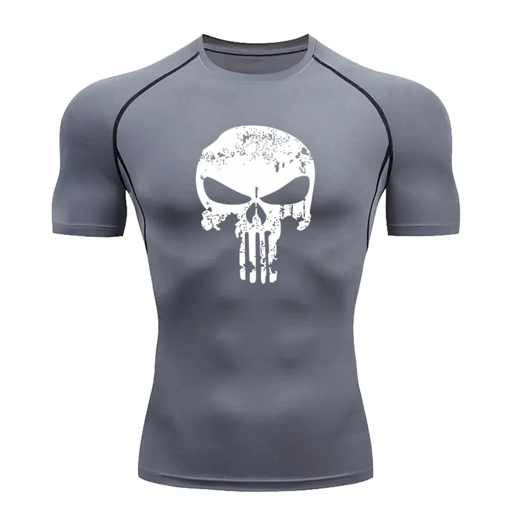 thumbnail image 1 of Camiseta de compresión para hombre, ropa deportiva de superhéroe para gimnasio, correr, Rashguard, de secado rápido, de manga corta, nueva, 1 of 5