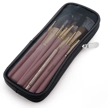 Borsa da Viaggio per Pennelli da Trucco, Organizer per Cosmetici e Articoli da Toilette, Beauty Case in Rete per Uomo e Donna, Pochette Porta Accessori da Bagno