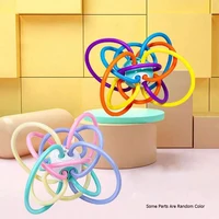 Baby Hand Ball Toys Baby Grip Training Manhattan Ball Hand Rattle Teether Food Grade Biteable Boilable 1