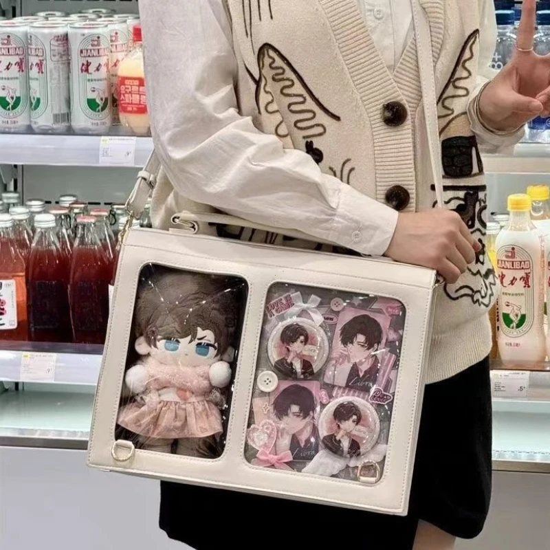 Niche Japanese Transparent Ita Bag Casual Large Capacity Girl Shoulder Crossbody Bag Fashionable Ulzzang Student Backpack ItaBag