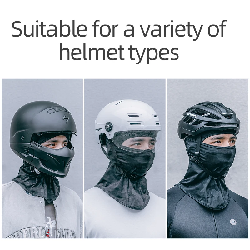 ROCKBROS Sun Protection Balaclava Men Women Electric Bicycle Motorcycle Full Face Mask Ice Silk Headgear Cycling Spring Summer 6