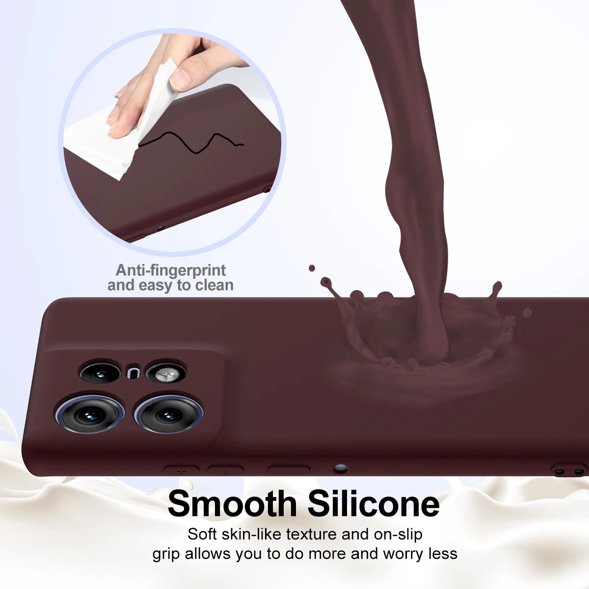 Premium Liquid Silicone Case with Magnetic Wireless Charging and Shockproof Protection