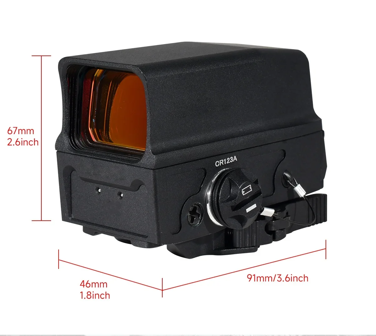 Tactical GEN II Red Dot Holographic Sight Optical Airsoft Scope USB Rechargeable Sight Hunting RiflesScope Full Markings