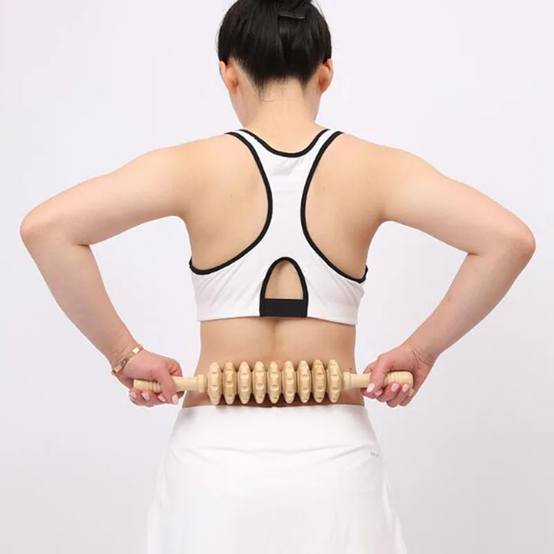 meridian rod body massage roller pounded his waist back massage neck leg wooden massager Full-body massage stick