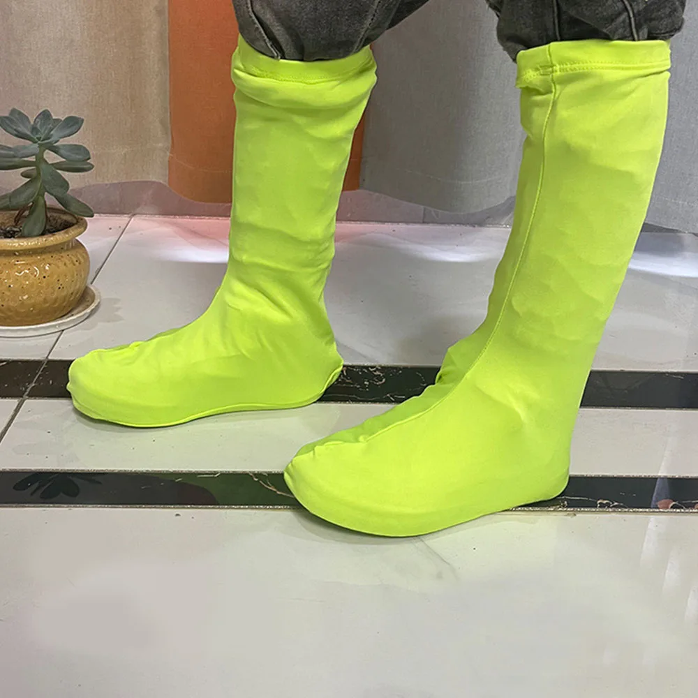

Men's and Women's High Tube Shoe Cover with Pressed Edge and Thickened Sole Wear Resistant and High Quality Rainproof Shoe Cover