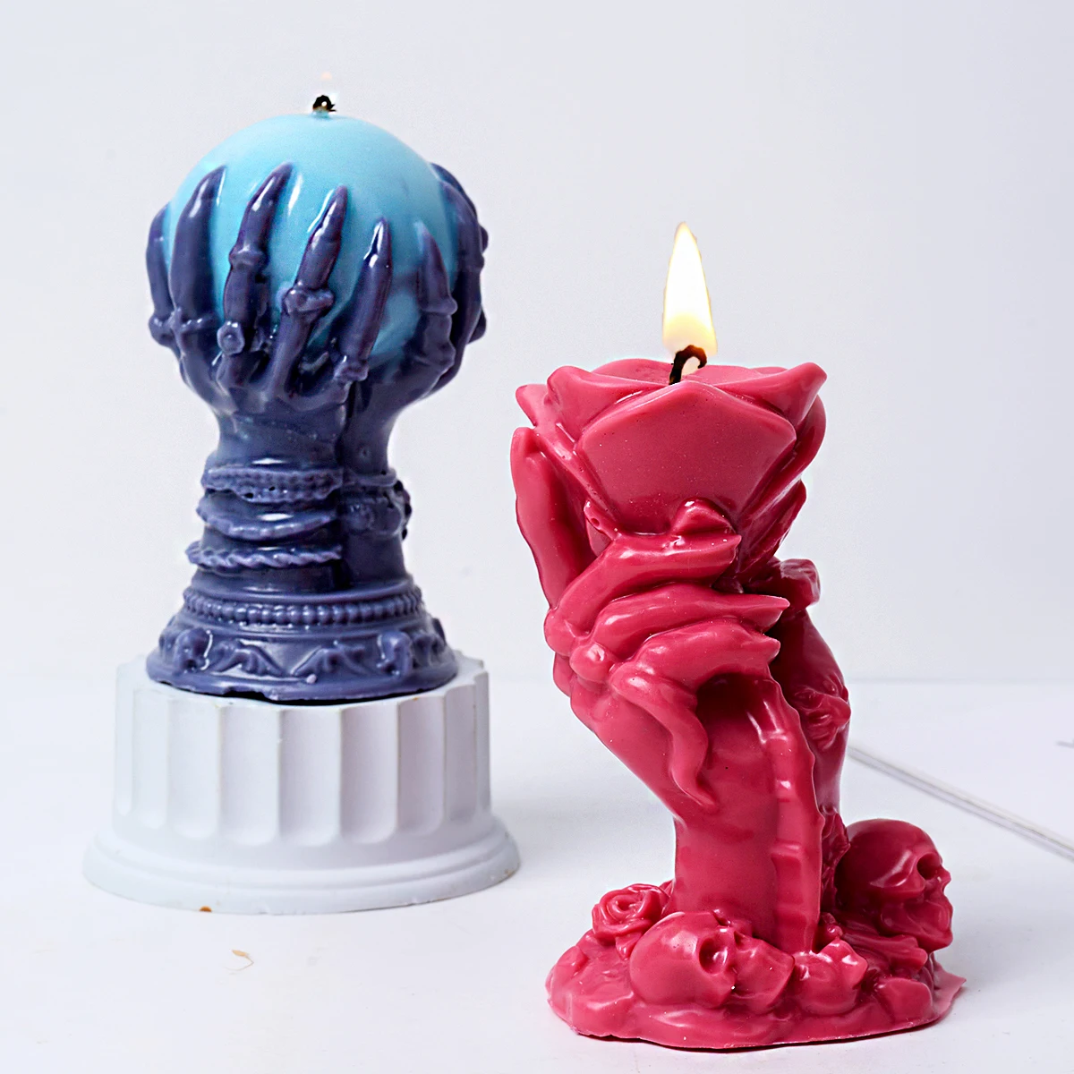Witch Hand Candle Silicone Mold for DIY Halloween Crafts and Home Decor