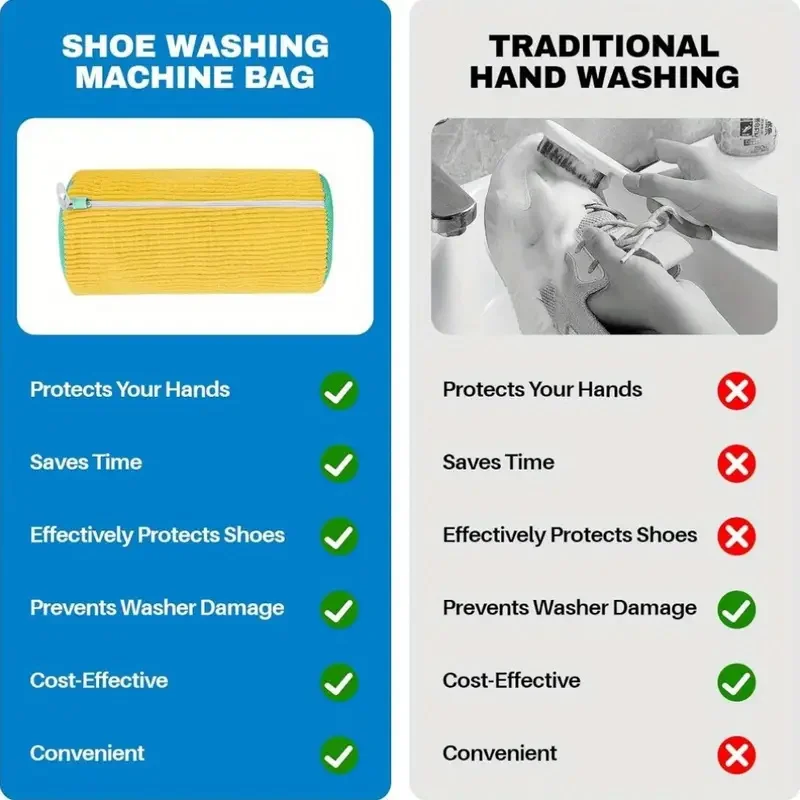 1Pc Pack Reusable Shoes Laundry Bag-Sneaker Cleaning Kit for Removing Stains Shoes Washing Bag 6