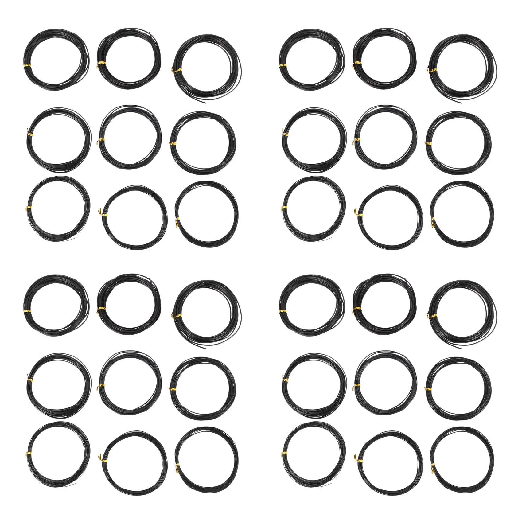 

36 Rolls Bonsai Wires Anodized Aluminum Bonsai Training Wire with 3 Sizes (1.0 mm,1.5 mm,2.0 mm),Total 147 Feet (Black)