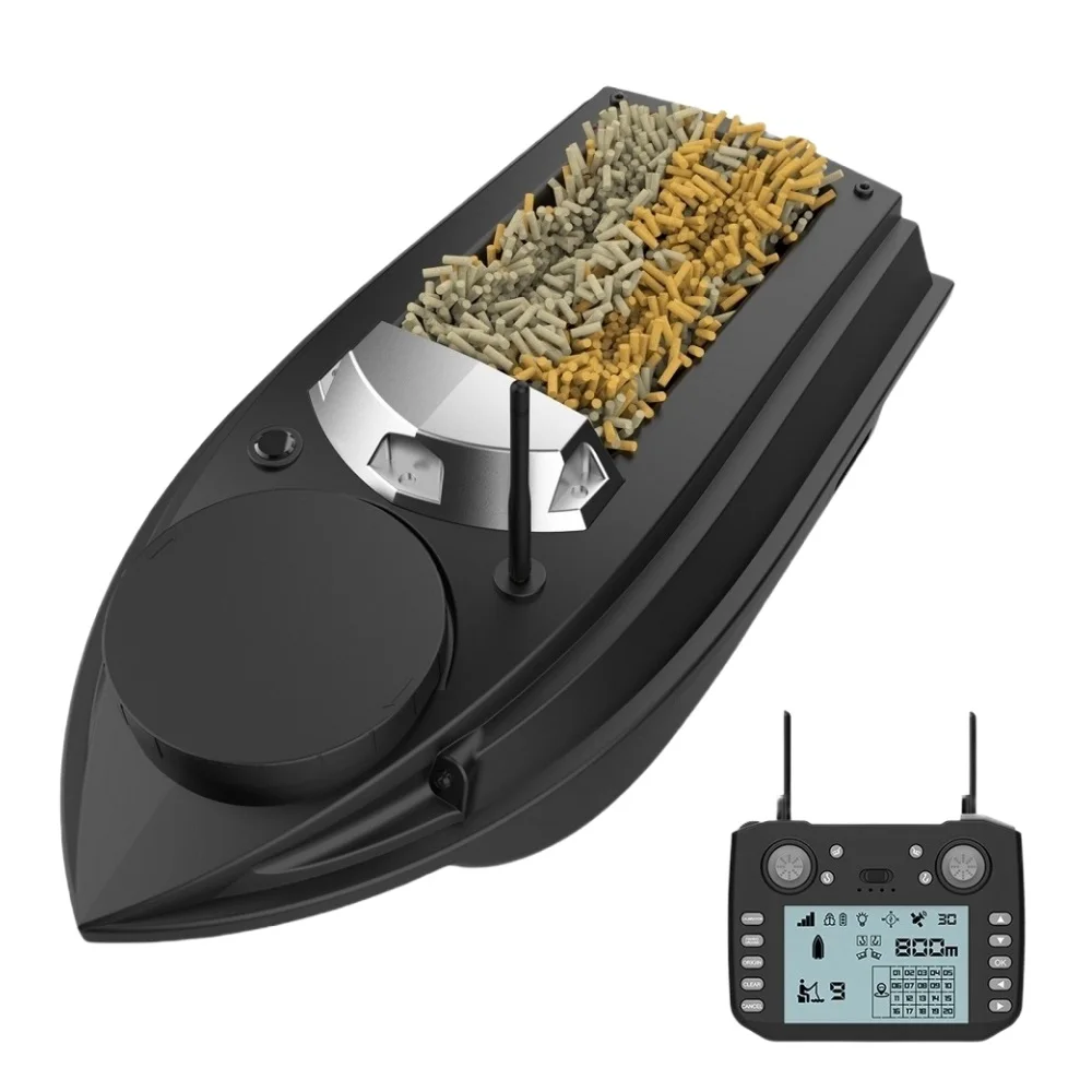 V030 RC Bait Mini Fishing Boat Multiple Ground 180 Anchor Points Sonar Fish Finder For Fishing Double Hook Pull Net