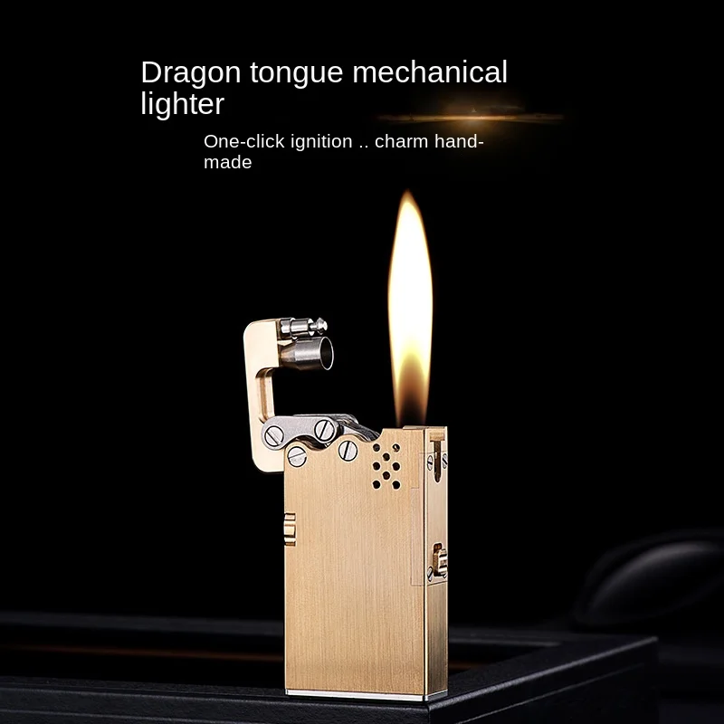 Dragontonguemechanicallighteroriginalcopperpersonalizedcreativekerosenelightermens