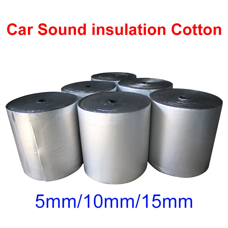 100/150/200/300cmx50cm Car Sound Deadener Mat 5/10/15mm Noise Heat Deadening Soundproof Dampening Mat For Car Hood Engine Door