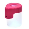Sealed Storage Jar with Magnifying Glass Rechargeable Light Storage Container Rechargeable Led Glass Jar with Airtight Seal 6